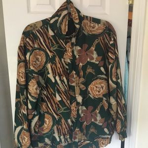 CoAco RARE Vintage Silk Lion Print Bomber Jacket